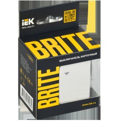 BRITE Выключатель карточный 30А ВС10-1-8-БрБ белый IEK