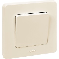 Выключатель одноклавишный - Legrand Inspiria - 10А 250В безвинтовые зажимы - слоновая кость