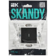 SKANDY Выключатель 1-клавишный с индикацией 10А SK-V07Bl черный IEK