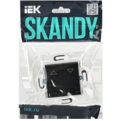 SKANDY Выключатель жалюзи 10А SK-V12Bl черный IEK