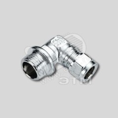 Уголок обжимной 10x1/2' с наружной резьбой хромированный для медных труб