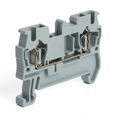 Зажим пружинный, 2-проводной проходной ЗНИ - 2,5 (JXB ST 2,5), серый STEKKER