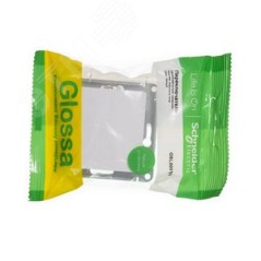GLOSSA Переключатель одноклавишный в рамку белый схема 6