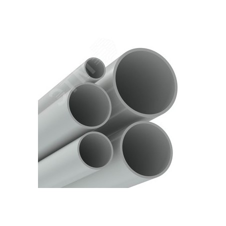 Труба ПВХ жесткая атмосферостойкая д.50мм легкая 4.5 м серый