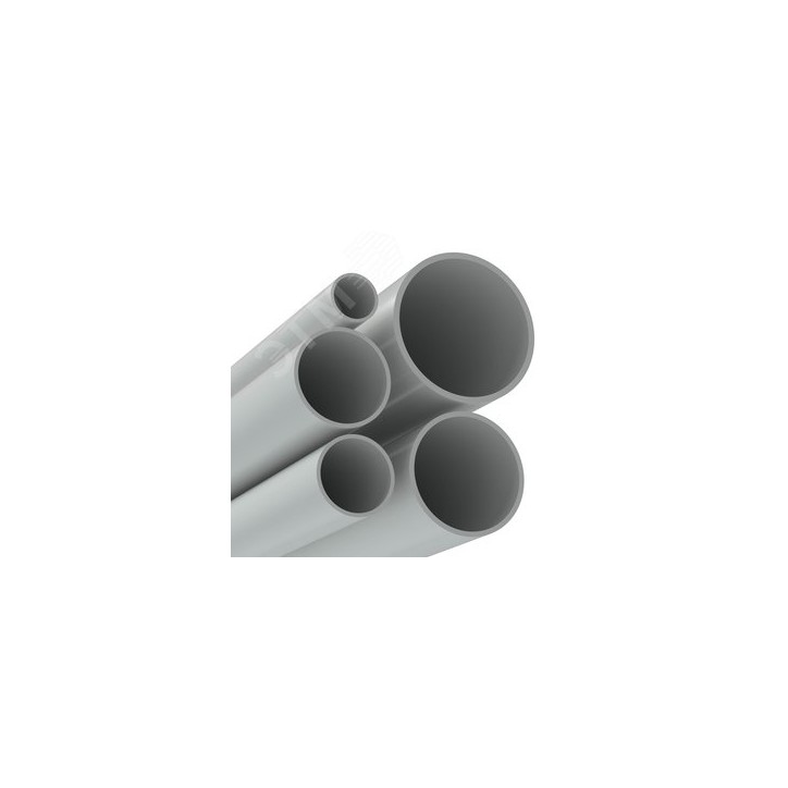 Труба гладкая жесткая ПВХ 32мм легкая серая (2м) Труба гладкая жесткая ПВХ 32мм легкая серая (2м)