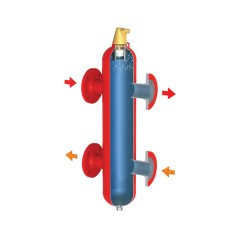 Стрелка гидравлическая DN80 PN10 под приварку из углеродистой стали, Гранконнект