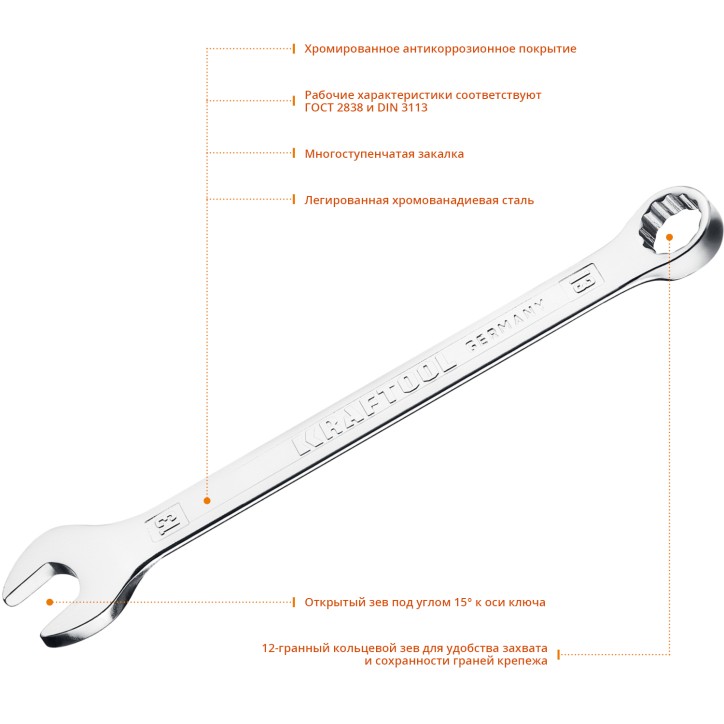 Ключ гаечный комбинированный 13 мм
