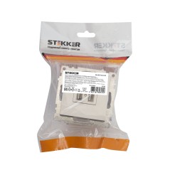 Розетка USB 2-местная (механизм), STEKKER GLS10-7115-03, 250B, 2,4А, серия Катрин, серебро