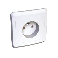 ЭТЮД Розетка скрытая без заземления без шторок бежевая