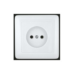 ХИТ Розетка скрытая без заземления 250В 10А белая