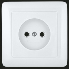 ХИТ Розетка скрытая без заземления 250В 10А белая