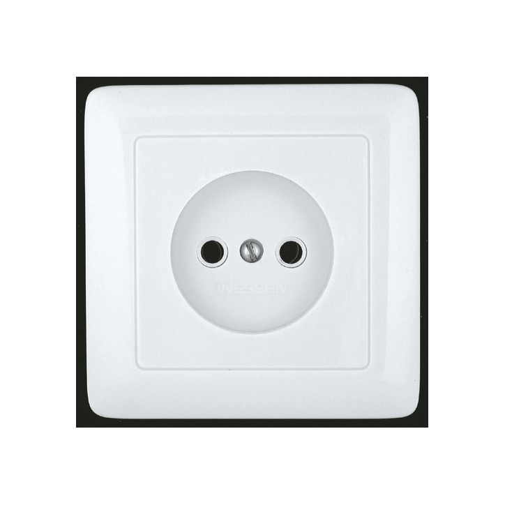 ХИТ Розетка скрытая без заземления 250В 10А белая