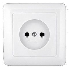 ХИТ Розетка скрытая без заземления 250В 10А белая