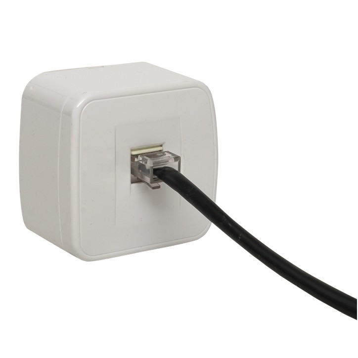 Розетка Минск RJ-45 1-местная ОП 1А 120В белая Розетка Минск RJ-45 1-местная ОП 1А 120В белая