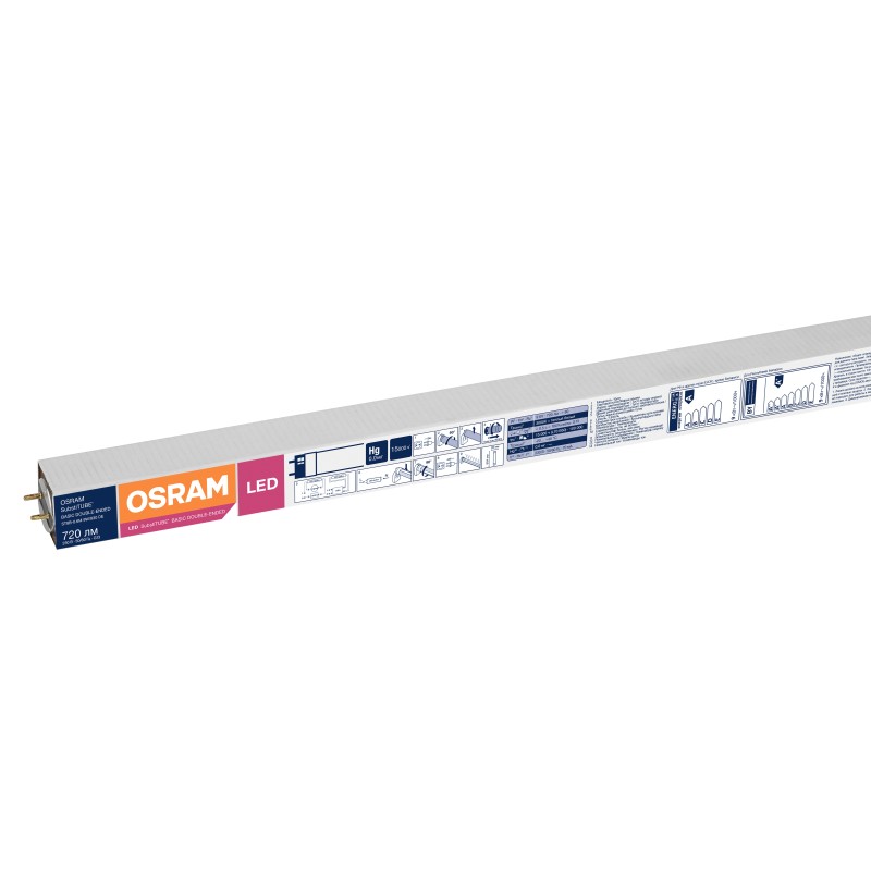Лампа светодиодная LED 9Вт G13 SubstiTUBE Basic (замена 18 Вт),теплый,двухстороннее прямое включение