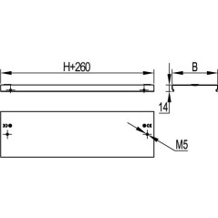 Лоток листовой 150х50 L-3000мм толщина 1.0мм цинк-ламельный