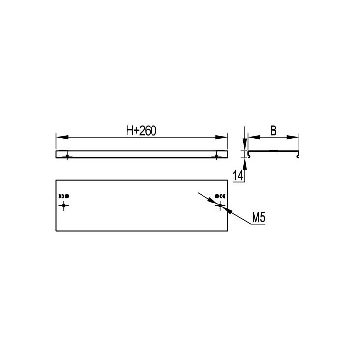 Лоток листовой 150х50 L-3000мм толщина 1.0мм цинк-ламельный Лоток листовой 150х50 L-3000мм толщина 1.0мм цинк-ламельный