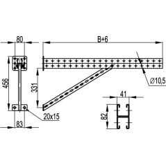 Лоток листовой 100х100 L 2000мм цинк-ламельный