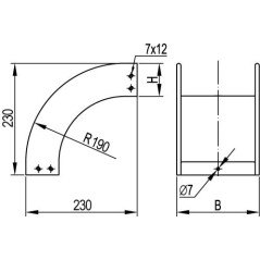 Лоток перфорированный 150х100 L-3000мм толщина 1.5мм цинк-ламельный