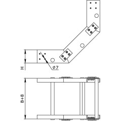 Лоток перфорированный 100х100 L 2000, цинк-ламельный