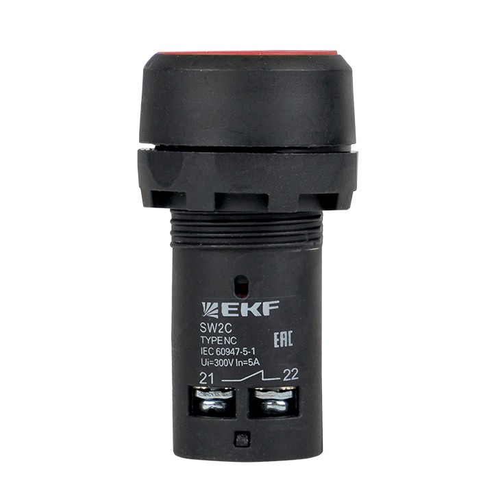 Кнопка красная возвратная SW2C-11 без подсветки IP54