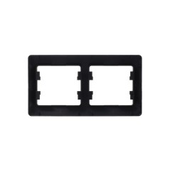 GLOSSA Рамка 2 поста горизонтальная шоколад