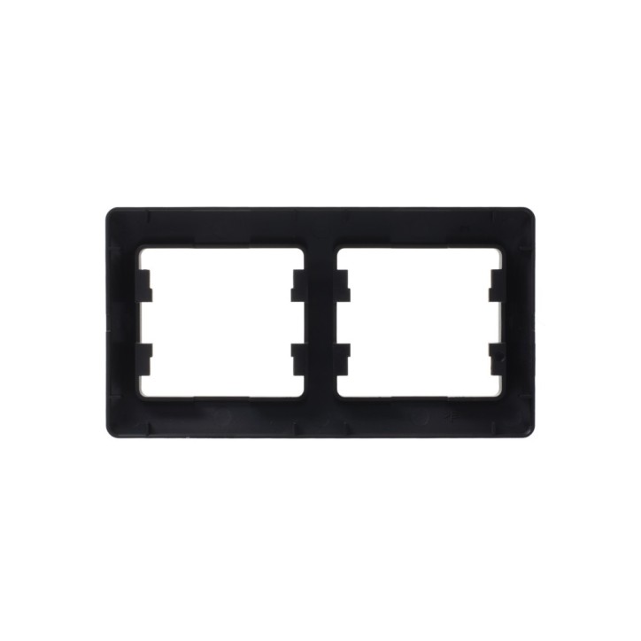 GLOSSA Рамка 2 поста горизонтальная шоколад