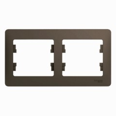 GLOSSA Рамка 2 поста горизонтальная шоколад