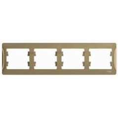 GLOSSA Рамка горизонтальная 4 поста титан