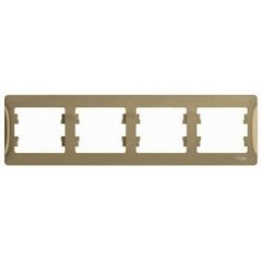 GLOSSA Рамка горизонтальная 4 поста титан