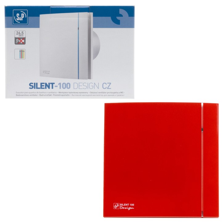 SILENT-100 CZ RED DESIGN-4C (220-240V 50HZ) RE Вентилятор,