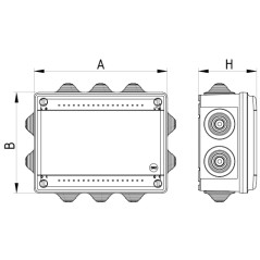 Розетка скрытой установки IP67 125A 2P+E 230V