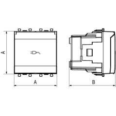 Розетка кабельная IP44 32A 2P+E 230V