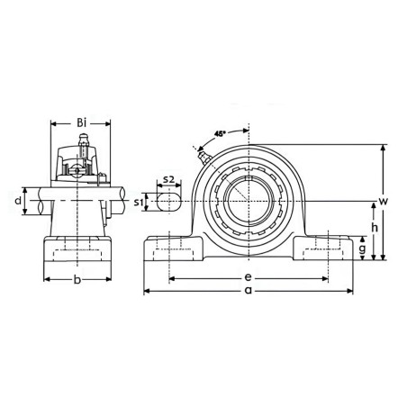 Подшипниковый узел UKP212 TECHNIX