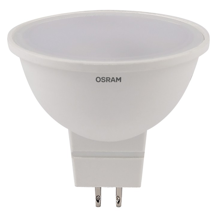 Лампа светодиодная OSRAM LED Value MR16, 480лм, 6Вт (замена 50Вт), 3000К (теплый белый свет). Цоколь GU5.3, колба MR16. Исполнен