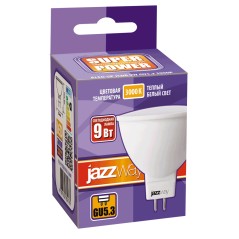 Лампа светодиодная LED 9Вт MR16 GU5.3 теплый