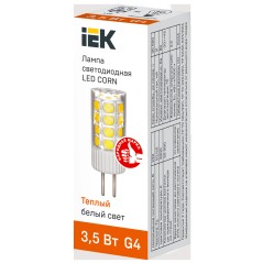 Лампа LED CORN капсула 3,5Вт 230В 3000К керамика G4 IEK