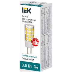 Лампа LED CORN капсула 3,5Вт 230В 4000К керамика G4 IEK