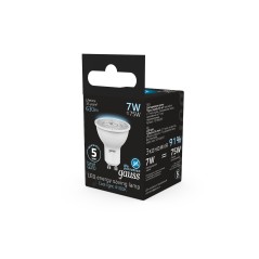 Лампа светодиодная LED 7 Вт 630 лм 4100К софит MR16 нейтральный GU10 AC 220В Black Gauss