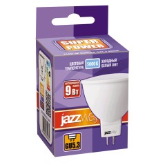 Лампа светодиодная LED 9Вт MR16 GU5.3 холодный