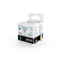 Лампа светодиодная LED 3.5 Вт 300 лм 4100К софит MR16 нейтральный GU5.3 AC 220В Elementary Gauss