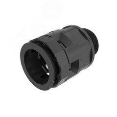 Муфта труба-коробка DN 17мм М20х1.5 полиамид черная
