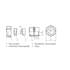 СТМ(Р) (INOX) 15 (1/2'') Муфта соединительная