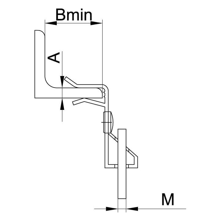 Консоль быстрой фиксации BBF, L400, толщ.1,5 мм