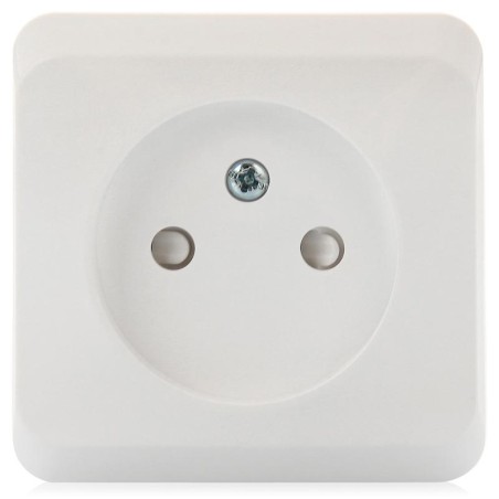 ЭТЮД Розетка наружная без заземления со шторками белая