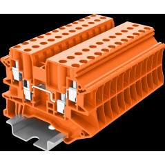 Клемма TU 2-2 винтовая, сечение 4 мм. кв., оранжевая