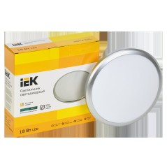 Светильник LED ДПБ 3103 18Вт IP54 4000K круг серебро IEK