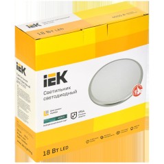 Светильник LED ДПБ 3103 18Вт IP54 4000K круг серебро IEK