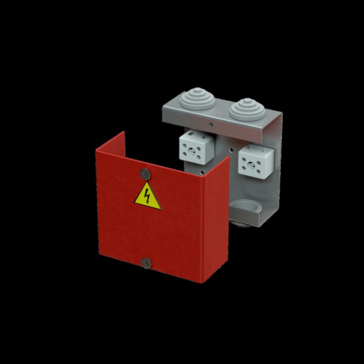 Коробка распределительная огнестойкая КРОПС-ST1, IP41, габаритные размеры 80х80х35 мм, для кабелей сечением до 4 мм2, 2 клеммы