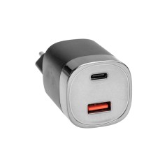 Сетевое зарядное устройство USB QC (30W) + Type C PD (33W), с дисплеем